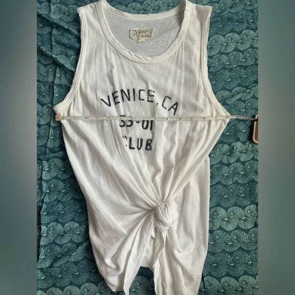 Current/Elliott White Graphic Tank Top - Picture 4 of 4